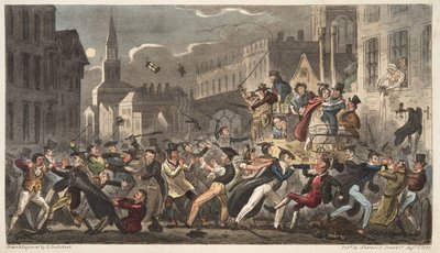 Città e toga, da The English Spy, pub. 1824 da Isaac Robert Cruikshank