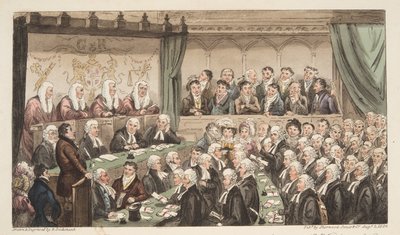 Westminster Hall, da The English Spy, pub. 1824 da Isaac Robert Cruikshank