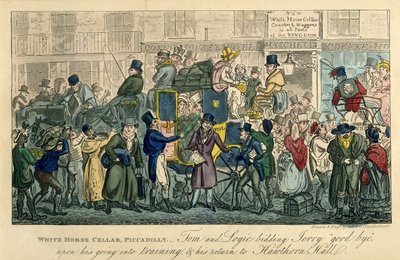 White Horse Cellar, Piccadilly Da: 36 scene di vita reale da Isaac Robert Cruikshank