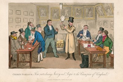 Il salotto di Cribb da Isaac, Robert and George Cruikshank
