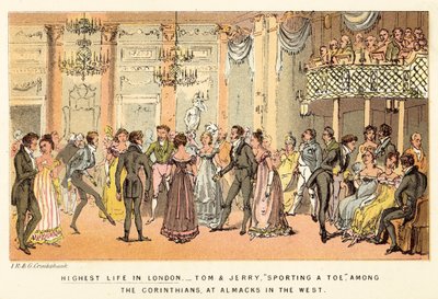 La vita più alta a Londra da Isaac, Robert and George Cruikshank