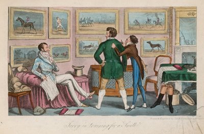 Jerry in allenamento per un elegante da Isaac, Robert and George Cruikshank