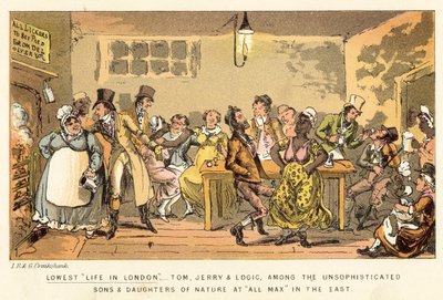 La vita più bassa a Londra da Isaac, Robert and George Cruikshank