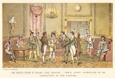 La Green Room al Drury Lane Theatre da Isaac, Robert and George Cruikshank
