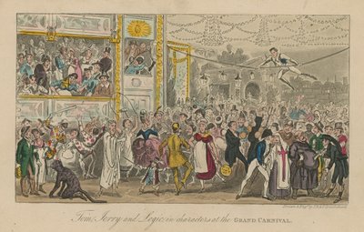Tom Jerry e Logic in personaggi al grande carnevale da Isaac, Robert and George Cruikshank