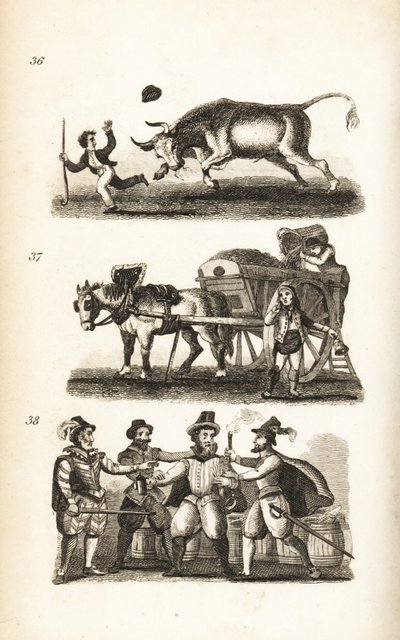 Il bue infuriato, lo spazzino e la cattura di Guy Fawkes da Isaac Taylor