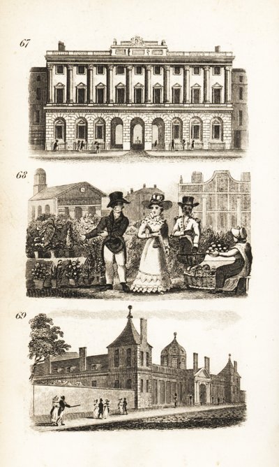 La Royal Academy, Covent Garden e il British Museum da Isaac Taylor