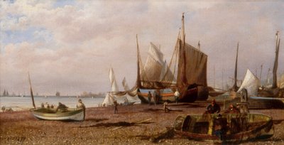 Spiaggia di Brighton con barche da pesca da Isaac Walter Jenner