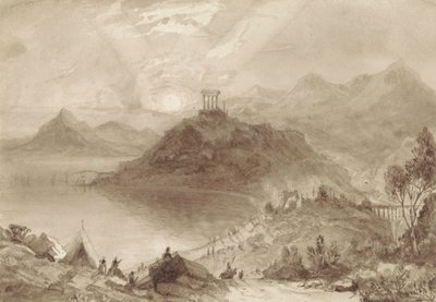 Paesaggio classico con tempio da Isaac Weld