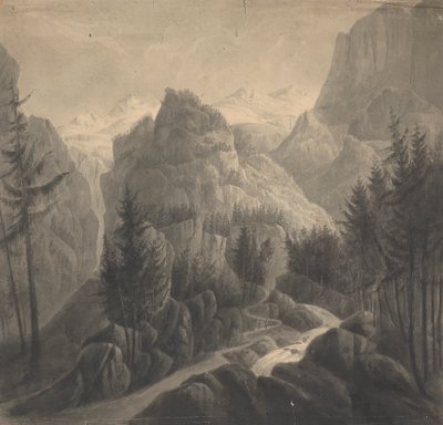 Inizio del Passaggio verso il Gemmi dal Lato Bernese da Isaac Weld