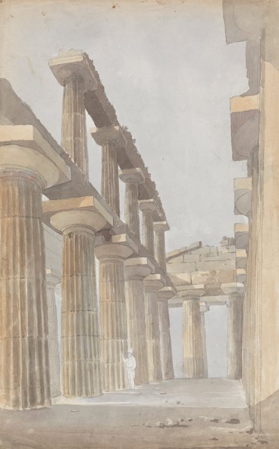 Interno del Grande Tempio di Paestum da Isaac Weld