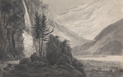 Paesaggio montuoso con iscrizione a Salomon Gessner (Svizzera) da Isaac Weld