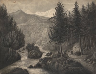 Sullo Zwcilutzen - Vicino a Interlaken / Canton Berna / La Jungfrau in lontananza da Isaac Weld