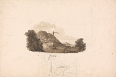 Schizzo fatto per una Vignetta dalla Storia di Caernarvonshire di Mr. Ed Hall, mai pubblicata da Isaac Weld