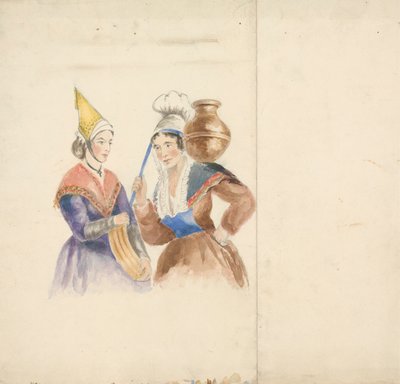 Due donne in costume colorato da Isaac Weld
