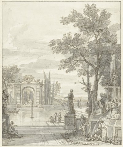 Veduta del parco da Isaac de Moucheron
