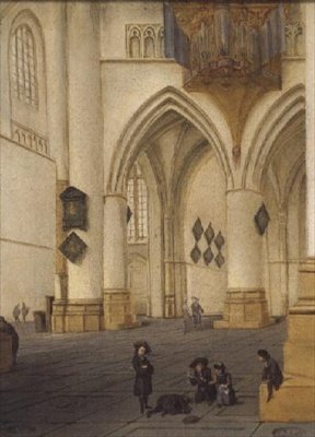 Vista del deambulatorio sud della chiesa di San Bavo, Haarlem da Isaac van Nickele