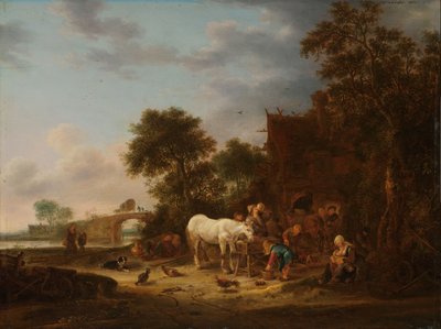 Locanda di campagna con cavallo all