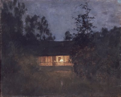Casa di campagna al crepuscolo, anni 1890 da Isaak Ilyich Levitan
