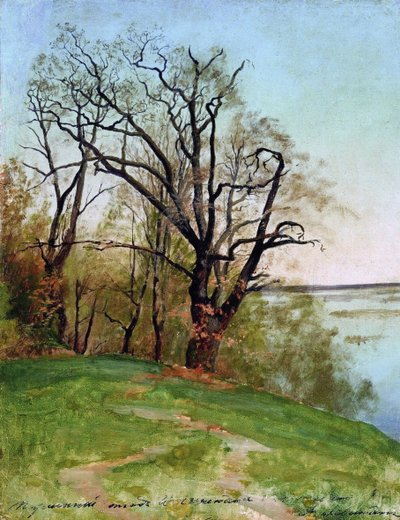 Quercia sulla riva del fiume da Isaak Ilyich Levitan