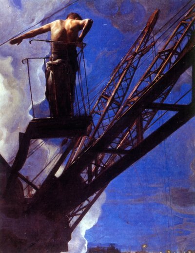 Operaio edile da Isaak Israilevich Brodsky