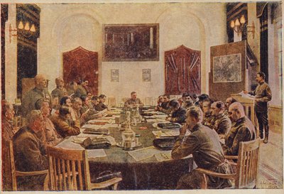 Riunione del Consiglio Militare Rivoluzionario, Russia Sovietica, c.1925-1934 da Isaak Israilevich Brodsky
