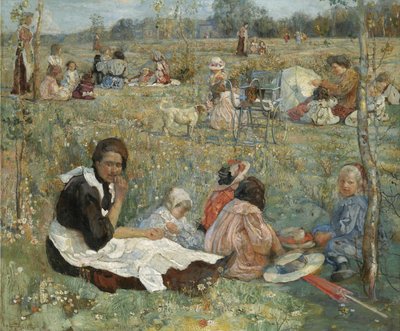 Tata con bambini, 1912 da Isaak Israilevich Brodsky