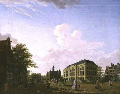 Una vista sul Leidseplein ad Amsterdam, 1778 da Isaac Ouwater