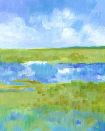 Paesaggio astratto verde-blu da Isabelle Brent
