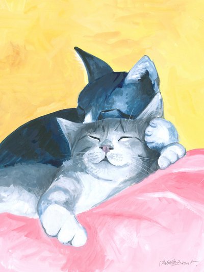 Gatti in siesta astratti da Isabelle Brent