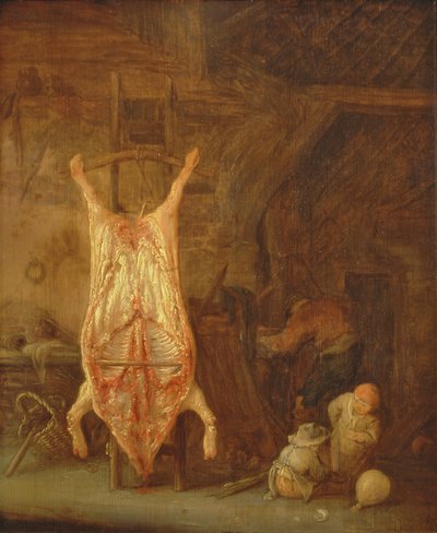 Macellazione del maiale da Isack van Ostade