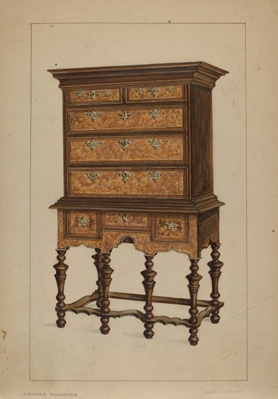 Cassettone alto da Isadore Goldberg