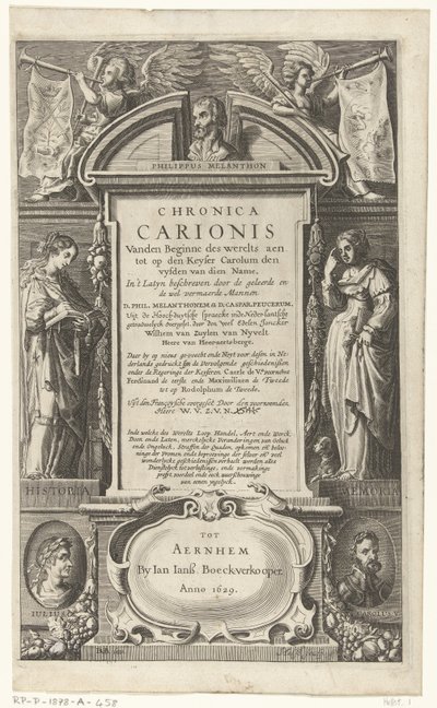 Pagina del titolo per Chronica Carionis di P. Melanchthon da Isaeck van Aelst
