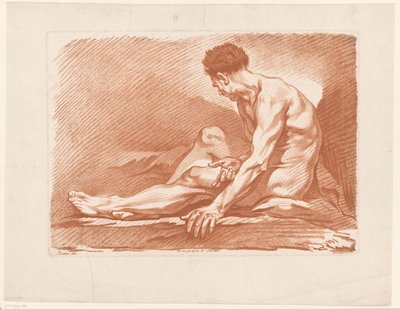 Studio di uomo seduto da Isak Henningsen