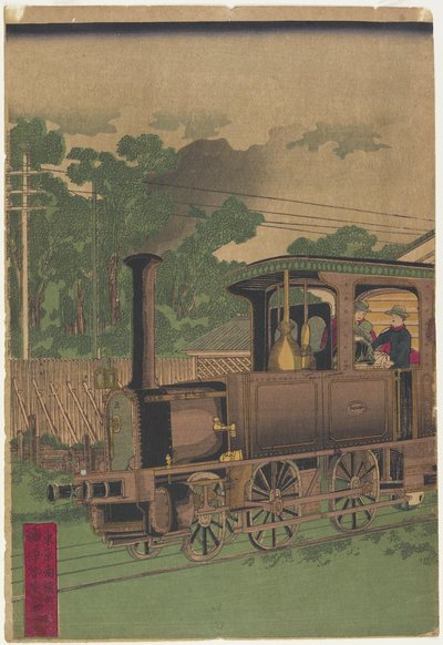 Locomotiva a vapore a Tokyo da Iseya Kanekichi