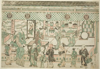 Il negozio di Sanogawa Ichimatsu da Ishikawa Toyonobu