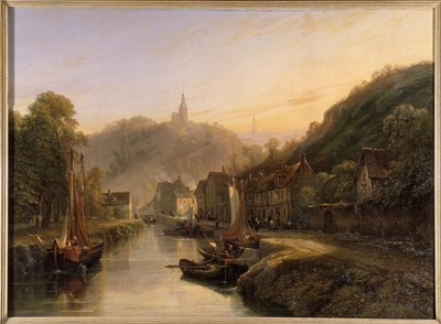 Veduta del porto di Dinan - di Isidore Dagnau, ca. 1830 da Isidore Dagnan