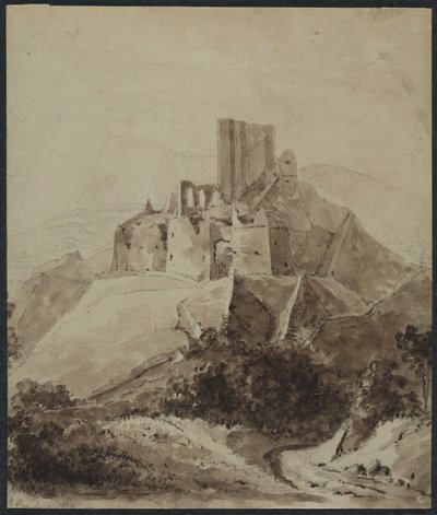 Rovine del Castello di Arque, 1819 da Isidore Justin Taylor