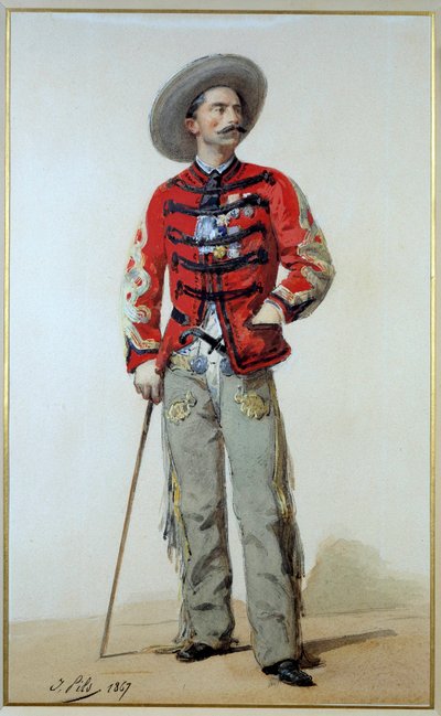 Spedizione del Messico: ritratto del generale Gaston Galliffet in controguerriglia in Messico da Isidore Pils