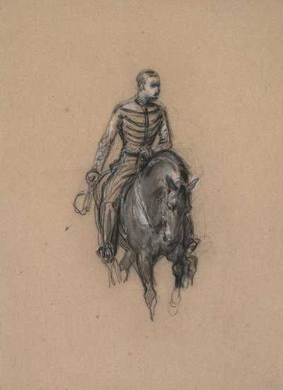 Militare a cavallo, c. 1860 da Isidore Pils