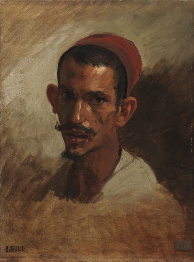 Studio per la testa di un giovane arabo, c.1860-62 da Isidore Pils