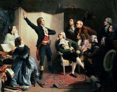Il poeta e compositore Claude Joseph Rouget de Lisle esegue la Marsigliese, 24 aprile da Isidore Pils