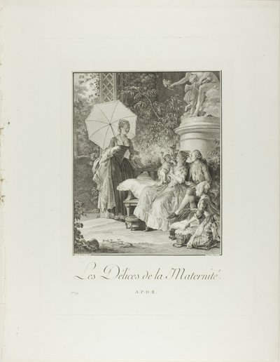 Le delizie della maternità, da Monument du Costume Physique et Moral de la fin du Dix-huitième siècle da Isidore Stanislas Helman