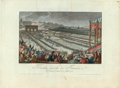 La festa della Federazione al Campo di Marte il 14 luglio 1790, 1790 da Isidore Stanislas Helman