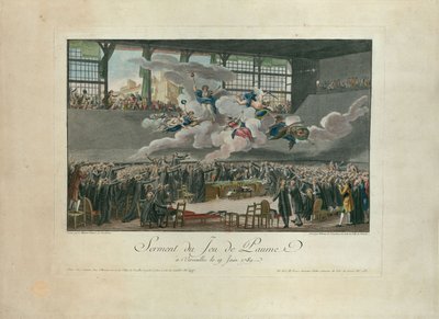 Il giuramento della Pallacorda del 20 giugno 1789 da Isidore Stanislas Helman
