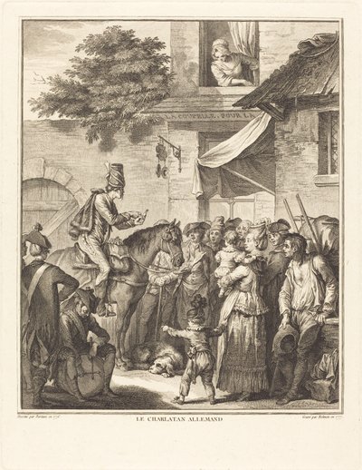 Il ciarlatano tedesco da Isidore Stanislas Helman after Jean Duplessi Bertaux