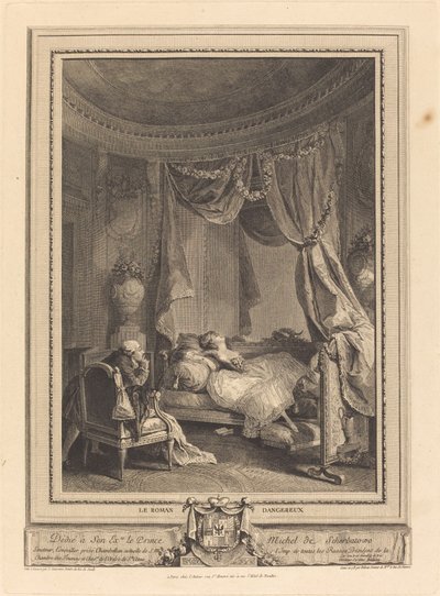Il romanzo pericoloso da Isidore Stanislas Helman after Nicolas Lavreince