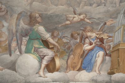Angeli, angeli musicisti e putti, (dettaglio) da Isidoro Bianchi