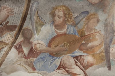 Angeli, angeli musicisti e putti, (dettaglio) da Isidoro Bianchi