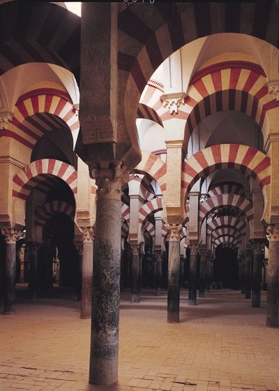 Vista interna della Moschea, 795-987 d.C. da Islamic School